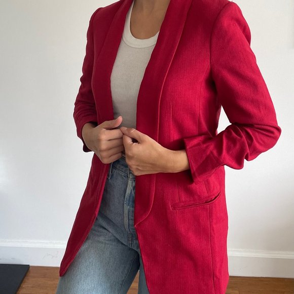 H&M red blazer, size US 2-4 - Picture 2 of 7
